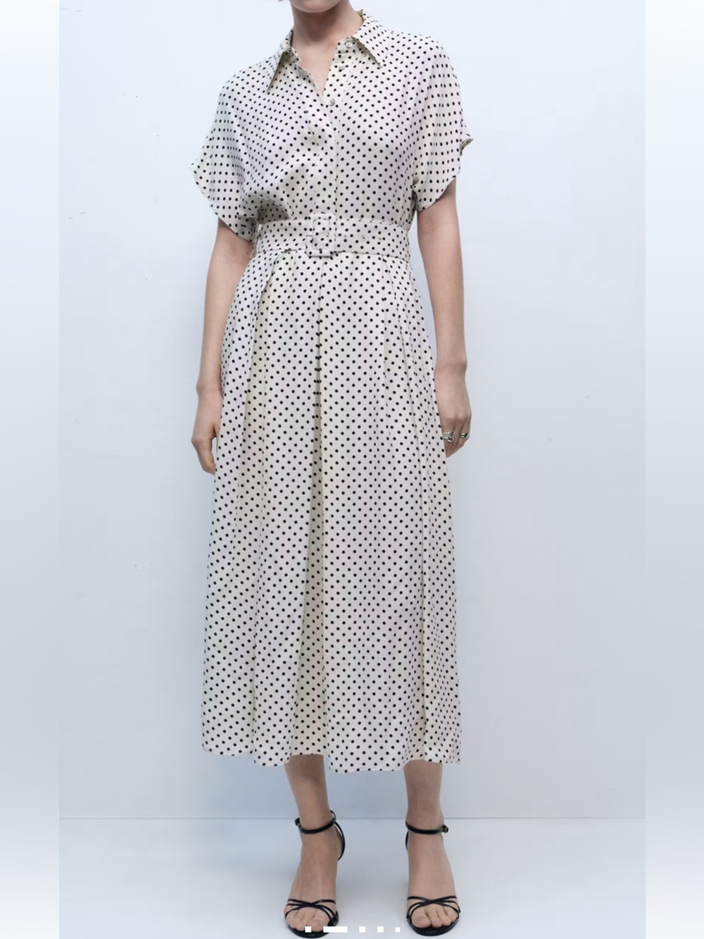 Mango POLKA-DOT DRESS WITH BELT